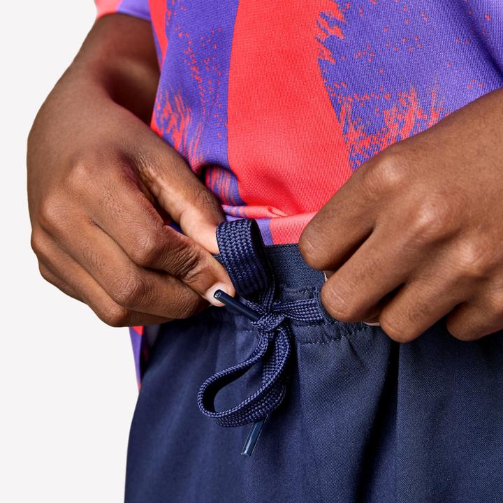 Actual product image Kipsta Kinder Fussball Shorts - Viralto Kids blau/lila Streifen (5, 6)