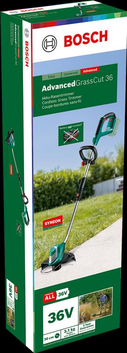 Immagine prodotto Bosch Home & Garden Advanced Grass Cut 36 senza batteria/senza caricabatterie (Filo di taglio)
