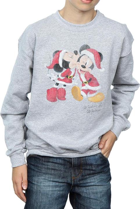 Actual product image Disney Boys Mickey And Minnie Christmas Kiss Sweatshirt (152, 158)