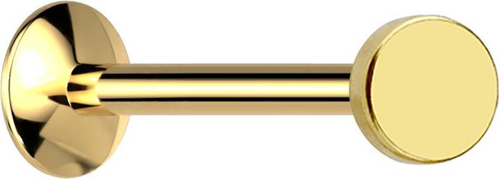 Produktbild Star Piercing Micro UFO Labret Innengewinde vergoldet mit Scheibe (Chirurgenstahl 316L, ohne Messing)