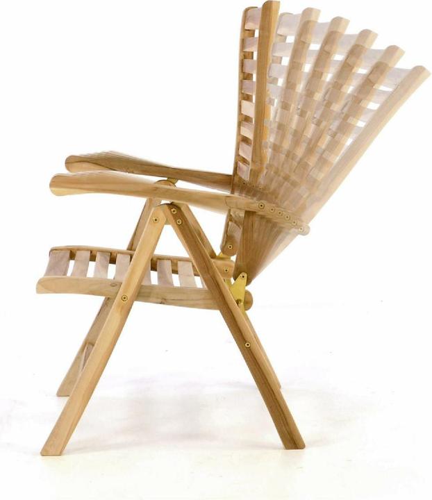 Produktbild VCM Gartenstuhl Hochlehner Klappstuhl verstellbar Teak Holz unbehandelt