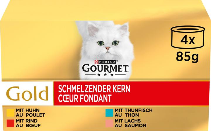 Gourmet Poulet et boeuf Gold Melting Heart (Adulte, 4 pcs, 400 g)