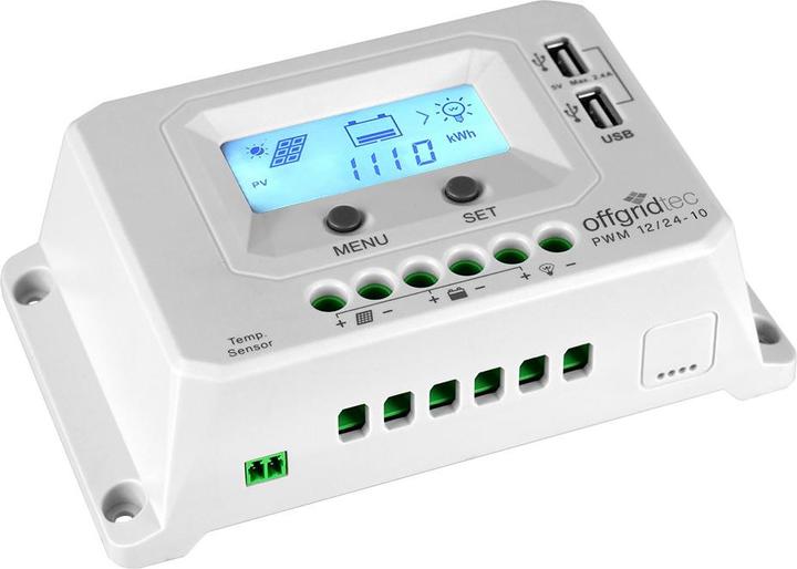 Image du produit Offgridtec PWM Pro Régulateur de charge 12V/24V 10A Port USB