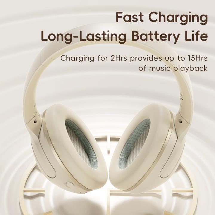 Produktbild Rock - O3 ANC Wireless Headphones RAU0773 - Bluetooth-Kopfhörer, Beige (15 h, Kabellos)