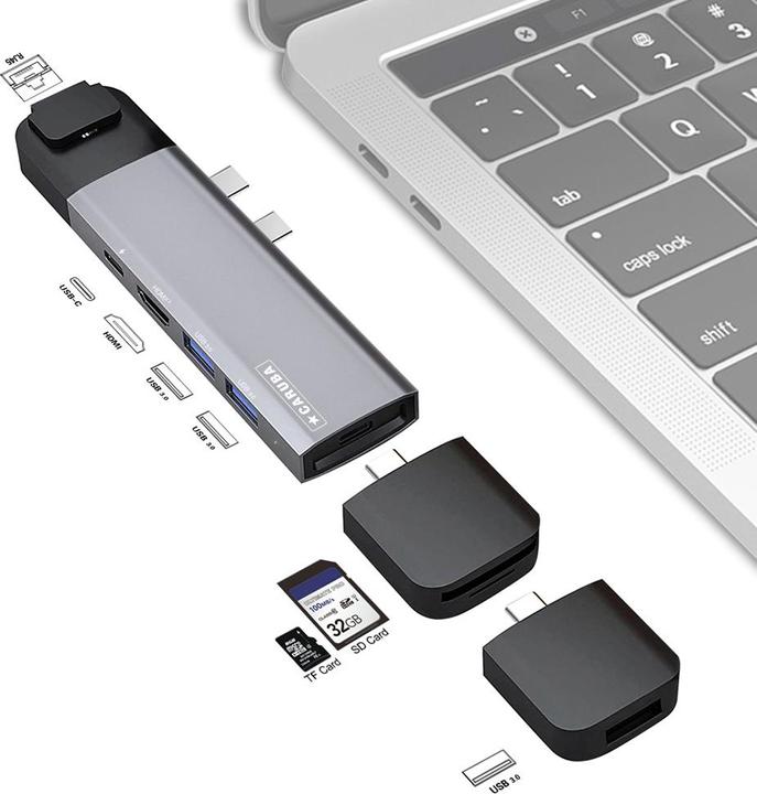 Produktbild Caruba multifunktionel 9 in 1 USB C Hub Space Grau (USB-C)