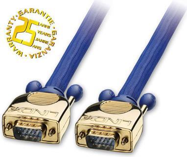 Lindy Cavo di connessione VGA Premium Gold HD15, 50m (50 m, VGA)
