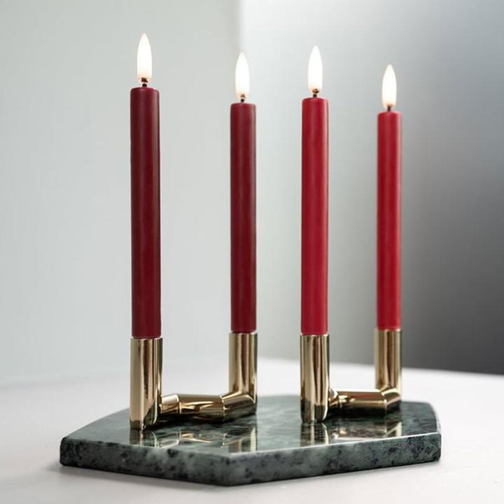 Actual product image Piffany Copenhagen Uyuni - LED mini taper candle 2-pack - Red, Smooth - 1,3x13,8 cm (UL-TA-RE01312-2) (2 x)