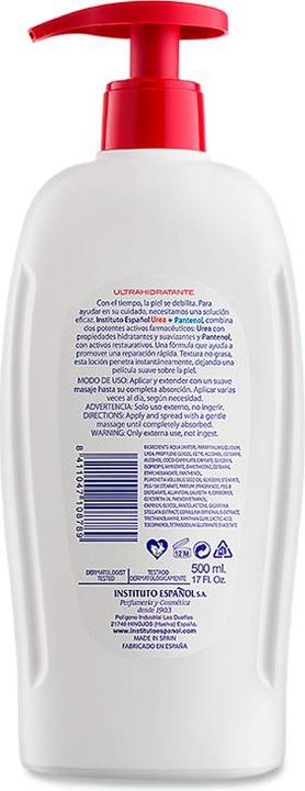 Immagine prodotto Instituto Español Urea 5% + Pantenolo Lozione per il corpo (500 ml) (Lozione corpo, 500 ml)