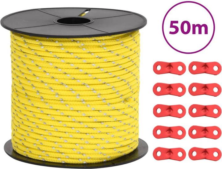 Immagine prodotto VidaXL Corda per tenda Riflettente con tendicorda 50 m 4 mm