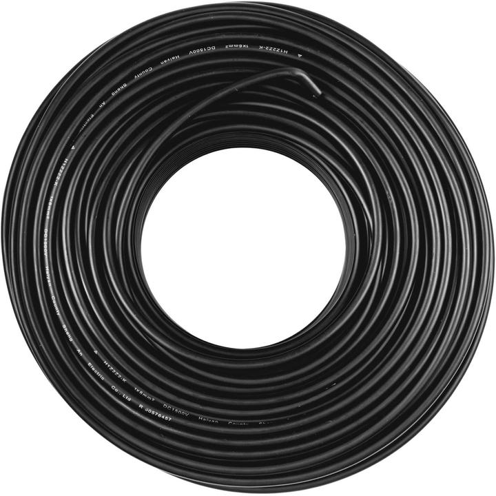 Furber.power Cavo di collegamento 6 mm² senza spina, rotolo da 100 m, nero (Cavo solare)