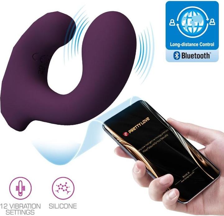 Produktbild Pretty Love Billy Vibrationsfernbedienung Lila - Kostenlose App