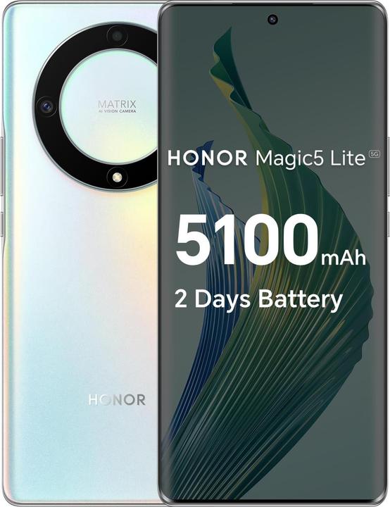 Honor Magic5 Lite (256 GB, Silver, 6.67", Dual SIM, 64 Mpx, 5G)