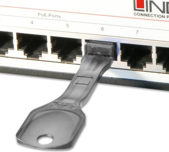 Actual product image Lindy RJ45 port lock with key