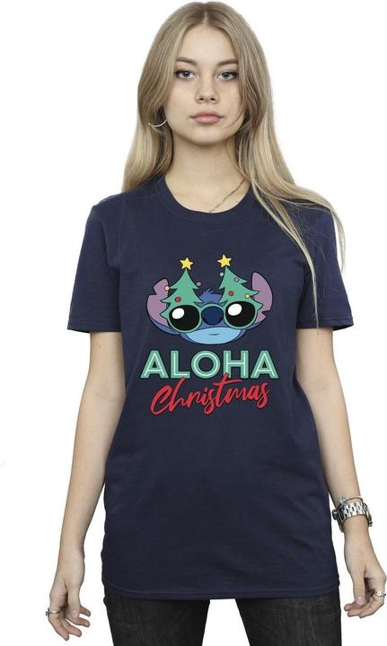 Immagine prodotto Disney Lilo And Stitch Christmas Tree Shades Maglietta Ampia Donna (L)