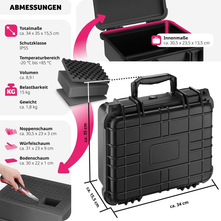 Actual product image tectake Universal photo case (Photo case, 8.90 l)