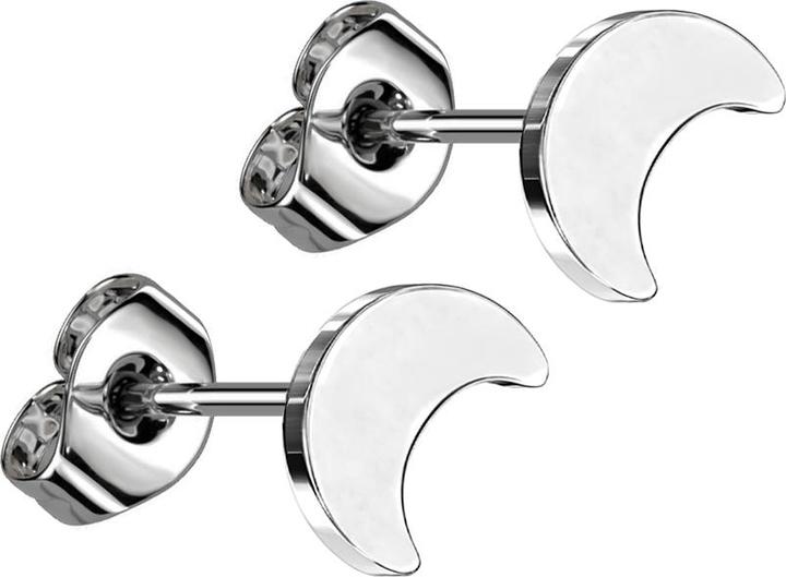 Immagine prodotto Star Piercing Orecchini a perno argento luna argento (Titanio G23, senza ottone)