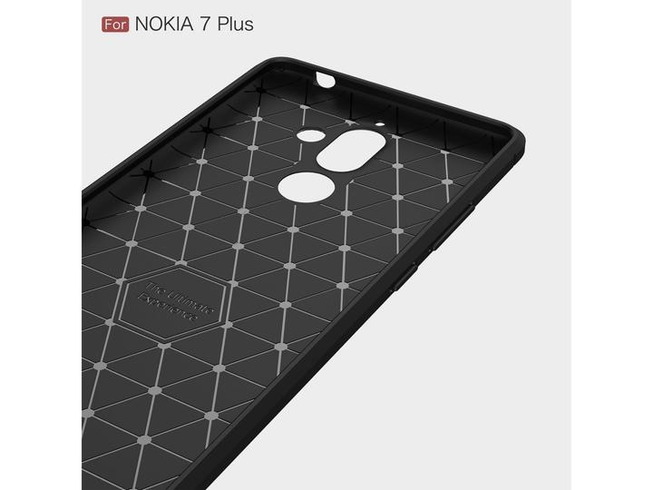 Produktbild Screenguard Nokia 7 Plus Hülle Carbon Brushed Soft TPU (Nokia 7 Plus)