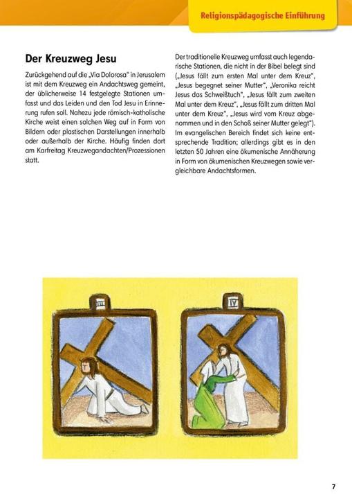 Actual product image Arbeitsmaterial Grundschule. Stationenlernen Religion: Der Kreuzweg Jesu (German, Petra Lefin, Britta Vaorin, 2019)
