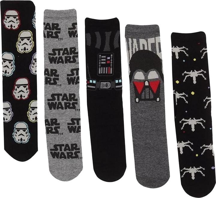 Immagine prodotto Star Wars Dark Side Calzini Adulto Unisex Misura Confezione 5 (Confezione da 5 pezzi, M/L)