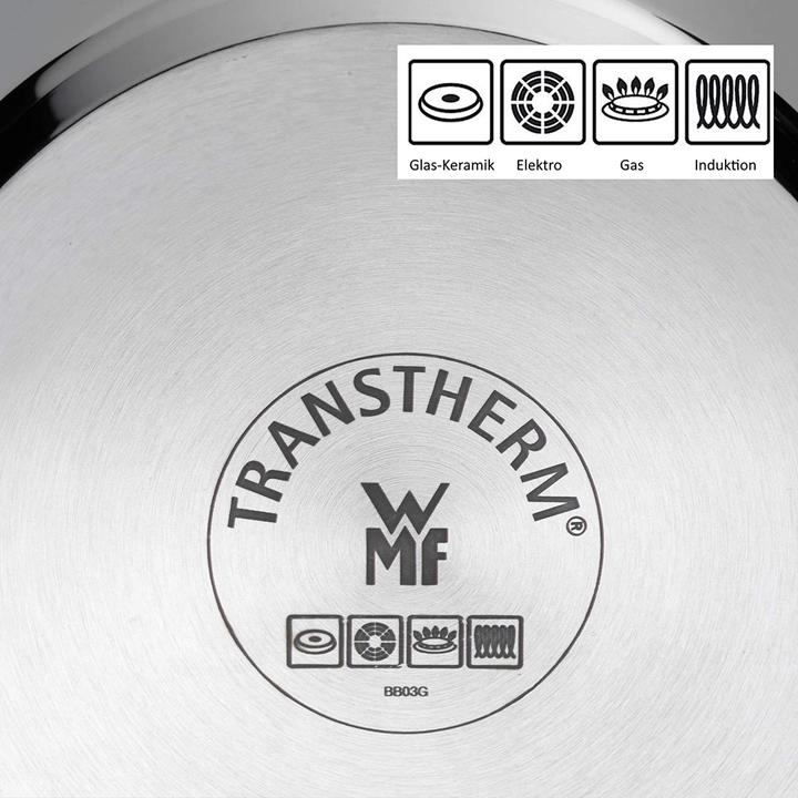 Produktbild WMF Kochtopf Dampfgarer 16cm klein Metalldeckel 1,2l Mini Edelstahl Induktion (16 cm, Dampfkochtopf, Edelstahl)