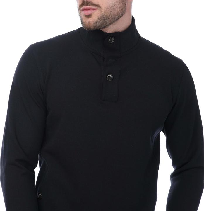 Actual product image Mercery Mens Lux Jersey Button Neck Sweatshirt (M)
