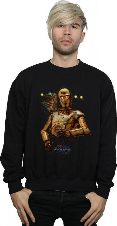 Actual product image Star Wars Mens The Rise Of Skywalker C-3PO And Babu Frik Sweatshirt (XL)