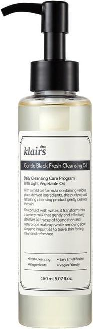 Klairs Gentle Black Fresh Cleansing Oil (Petrolifera, 150 ml)