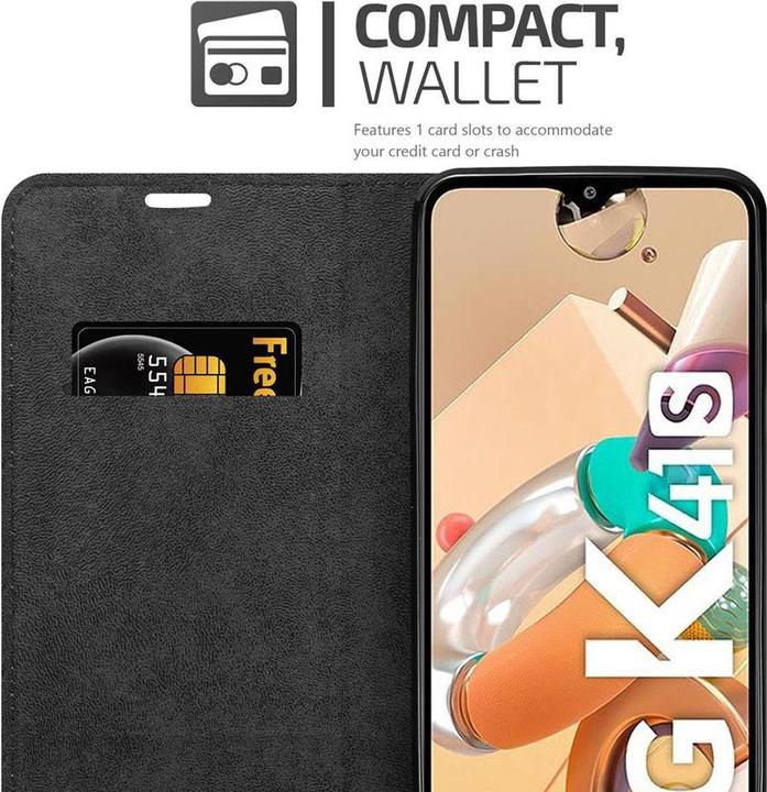 Actual product image Cadorabo Book Invisible Magnet Cover (LG KQ51)