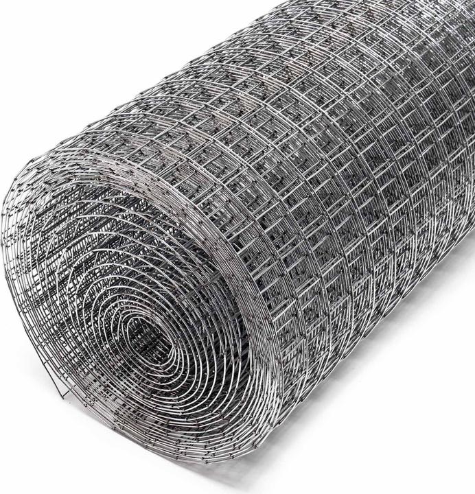 Image du produit Wiltec Clôture grillagée 100cmx5m 0,7mm 12x12mm Grillage métallique acier galvanisé Rouleau