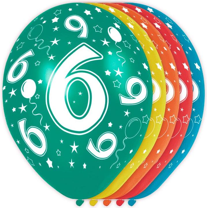 Produktbild Folat 6. Geburtstag Ballons