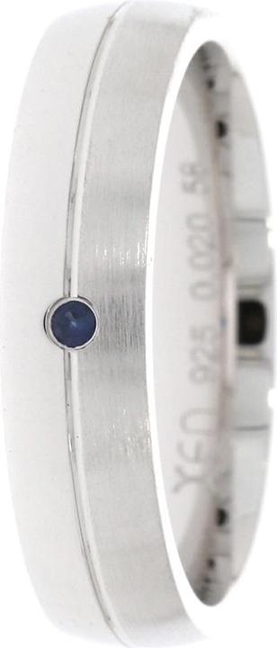 Immagine prodotto Xen Anello a fascia con zaffiro di circa 0,02 carati. (52, 925 Argento)