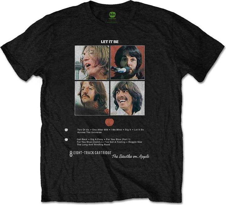 Actual product image Unisex Adult Let It Be 8 Track T-Shirt (XXL)