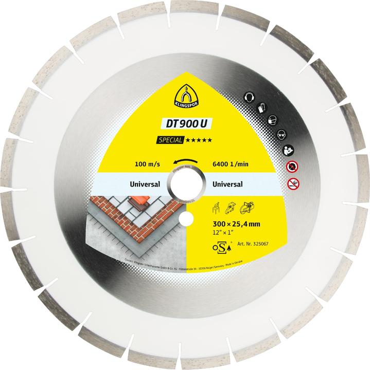 Klingspor DT 900 U Special - diamond blades 400 x 30 mm