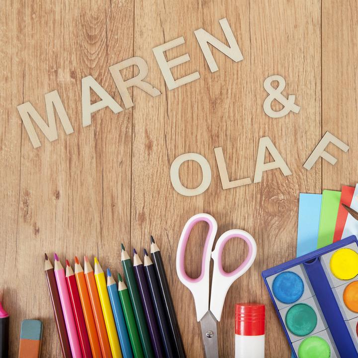 Actual product image Relaxdays 324-piece wooden letter set