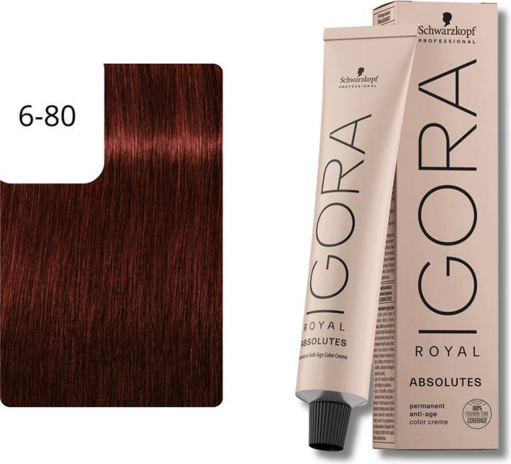 Immagine prodotto Schwarzkopf Professional Igora Royal - 6-80 Biondo Scuro Rosso Naturale (Biondismo, Rosso)