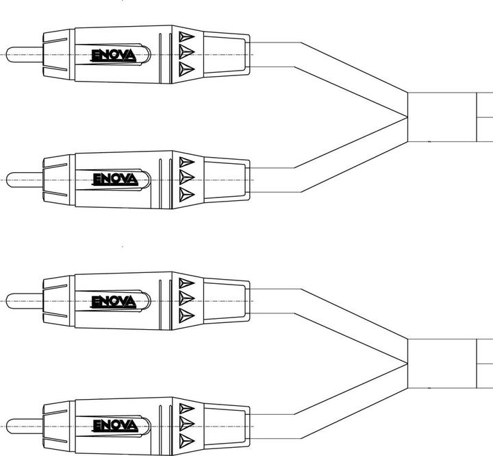 Image du produit Enova Câble Cinch RCA, rouge/noir, 3m, stéréo (3 m)