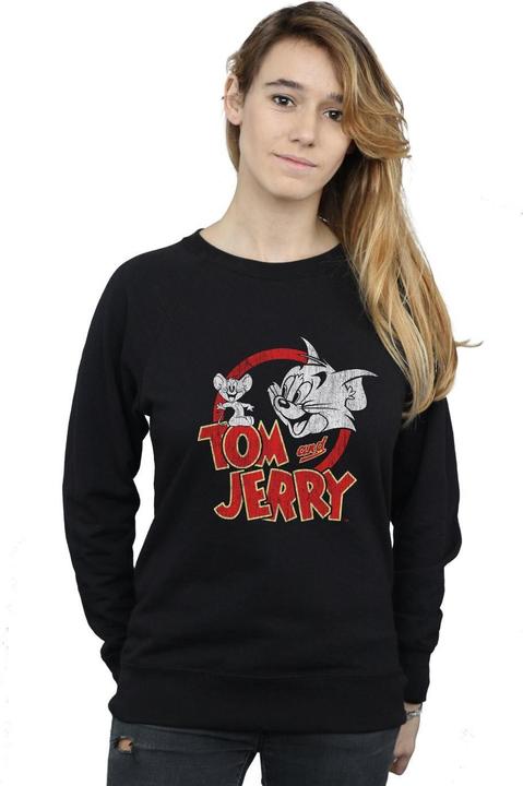 Immagine prodotto Tom & Jerry Distressed Logo Felpa Donna (M)