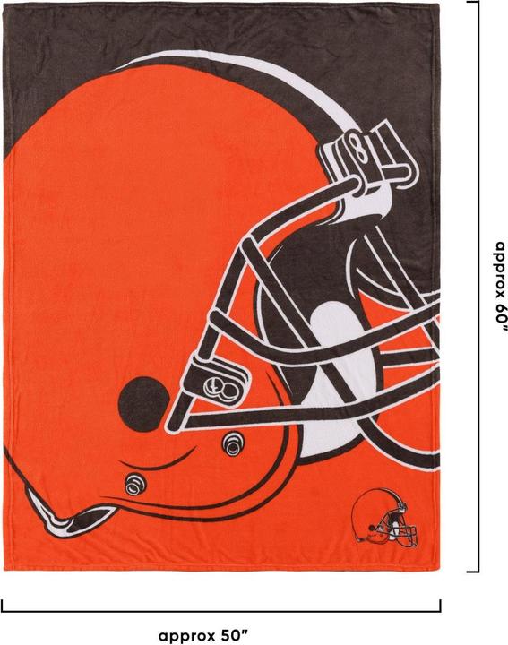 Produktbild Foco Cleveland Browns NFL Supreme Slumber Plüschdecke (150 x 130 cm)