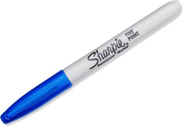 Actual product image Paper Mate Permanent marker sharpie, fine, round, blå (Blue, 0.90 mm, 1 x)