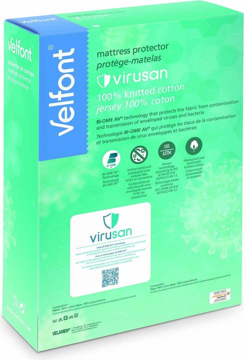 Image du produit Velfont Fixmolton Virusan contre les virus et les bactéries 140 x 200 cm (140 x 200 cm)