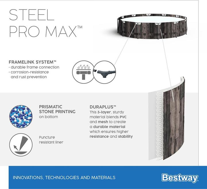 Immagine prodotto Bestway Acciaio Pro Max (Ø 366 x 100 cm)