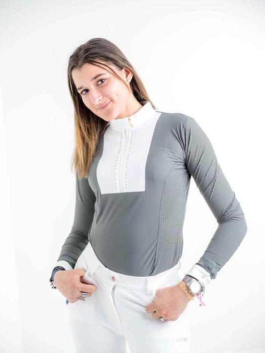 Image du produit Le Sabotier polo d'équitation de concours manche longues alba (40)