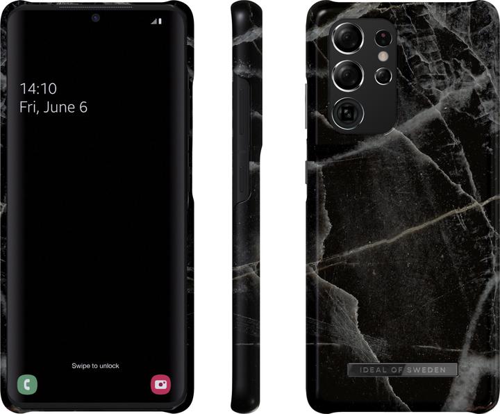 Image du produit iDeal Of Sweden Designer Hard-Cover Black Thunder Marble (Samsung Galaxy S21 Ultra)