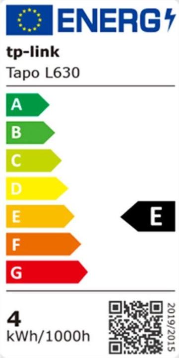 Energie-Label TP-Link Tapo L630 (2-pack) (GU10, 3.70 W, 350 lm, 2 x, E)