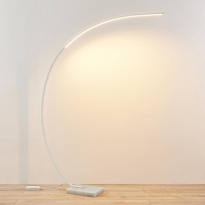 Produktbild Lindby Kendra LED-Bogenstehleuchte, weiss (2140 lm)