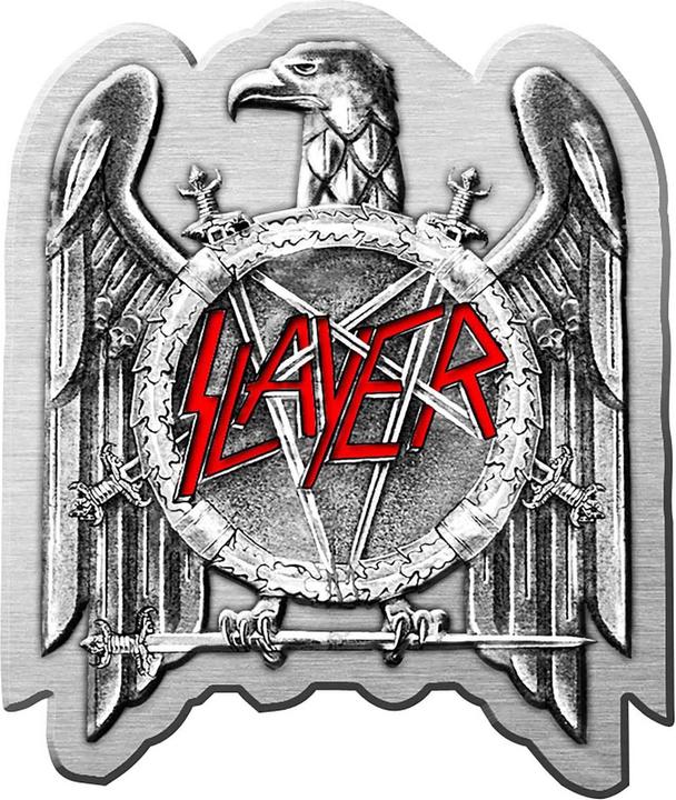 Actual product image Slayer Logo Enamel Eagle Badge