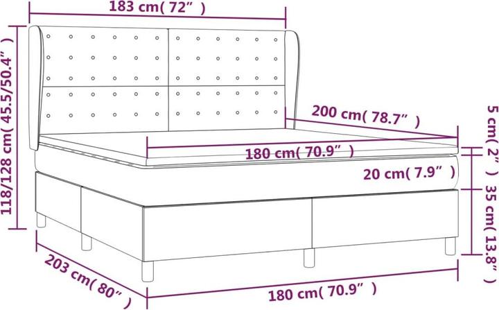Produktbild VidaXL Denise (180 x 200 cm, 180 x 200 cm)