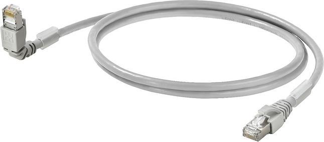 Actual product image Weidmüller 1248280012 RJ45 network cable, patch cable CAT 6a S/FTP 1.20 m Grey UL (S/FTP, CAT6a, 1.20 m)