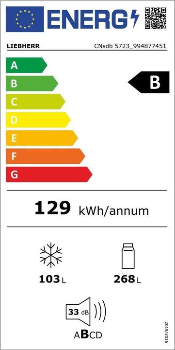 Energie-Label Liebherr CNsdb 5723-20 (103 l)