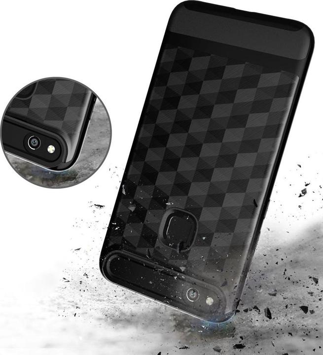 Actual product image König Design Mobile Case Huawei P10 Lite Cover Backcover Case Cases 3D Prism Design Black (Huawei P10 Lite)